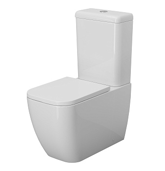 Унитаз напольный с бачком Ambassador Forsa 247K19001S белый с сиденьем каскадный смыв